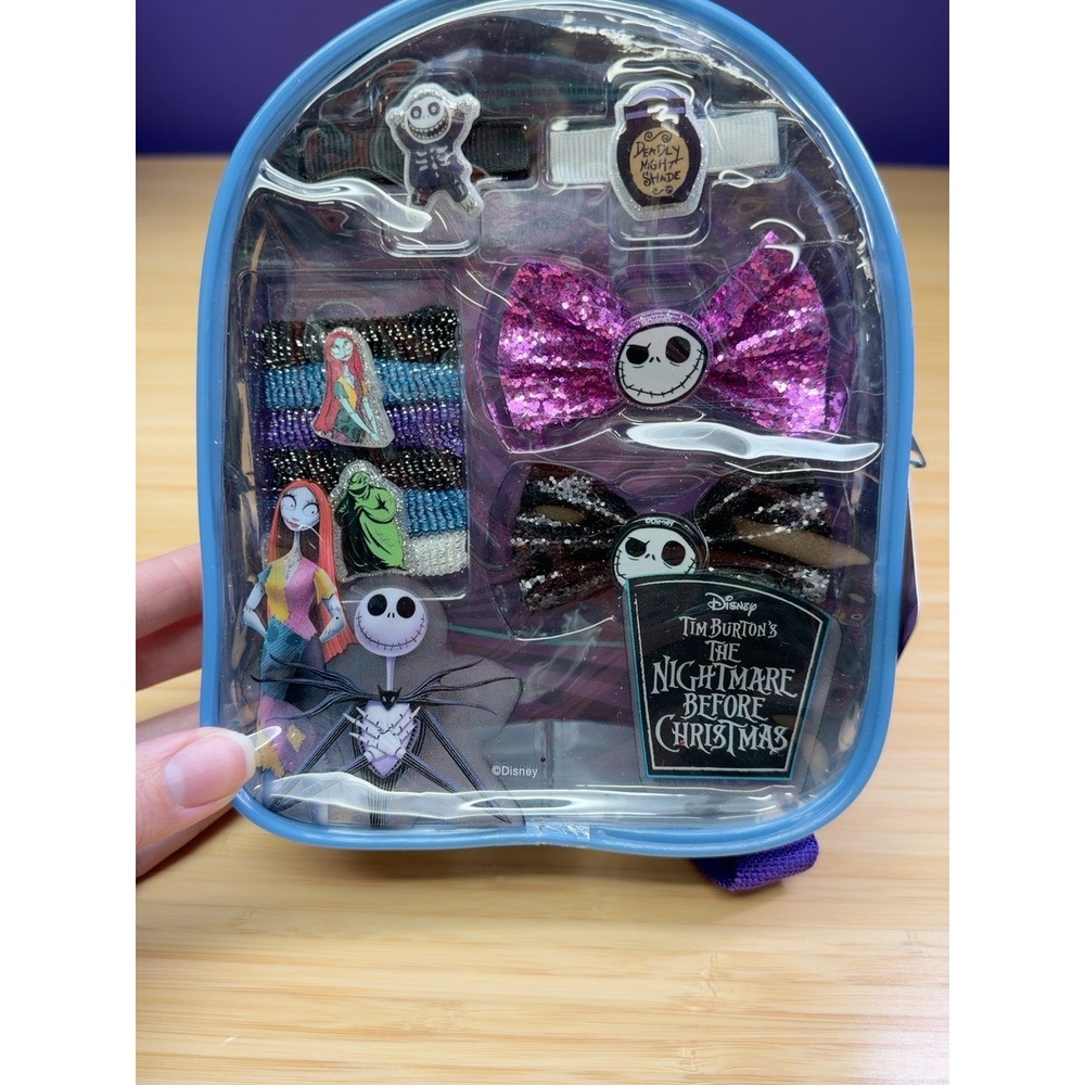 Disney Nightmare Before Christmas Hair Accessory Backpack Set Jack Sally New